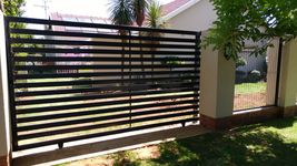 Custom Sliding gate with sq tube horizontals